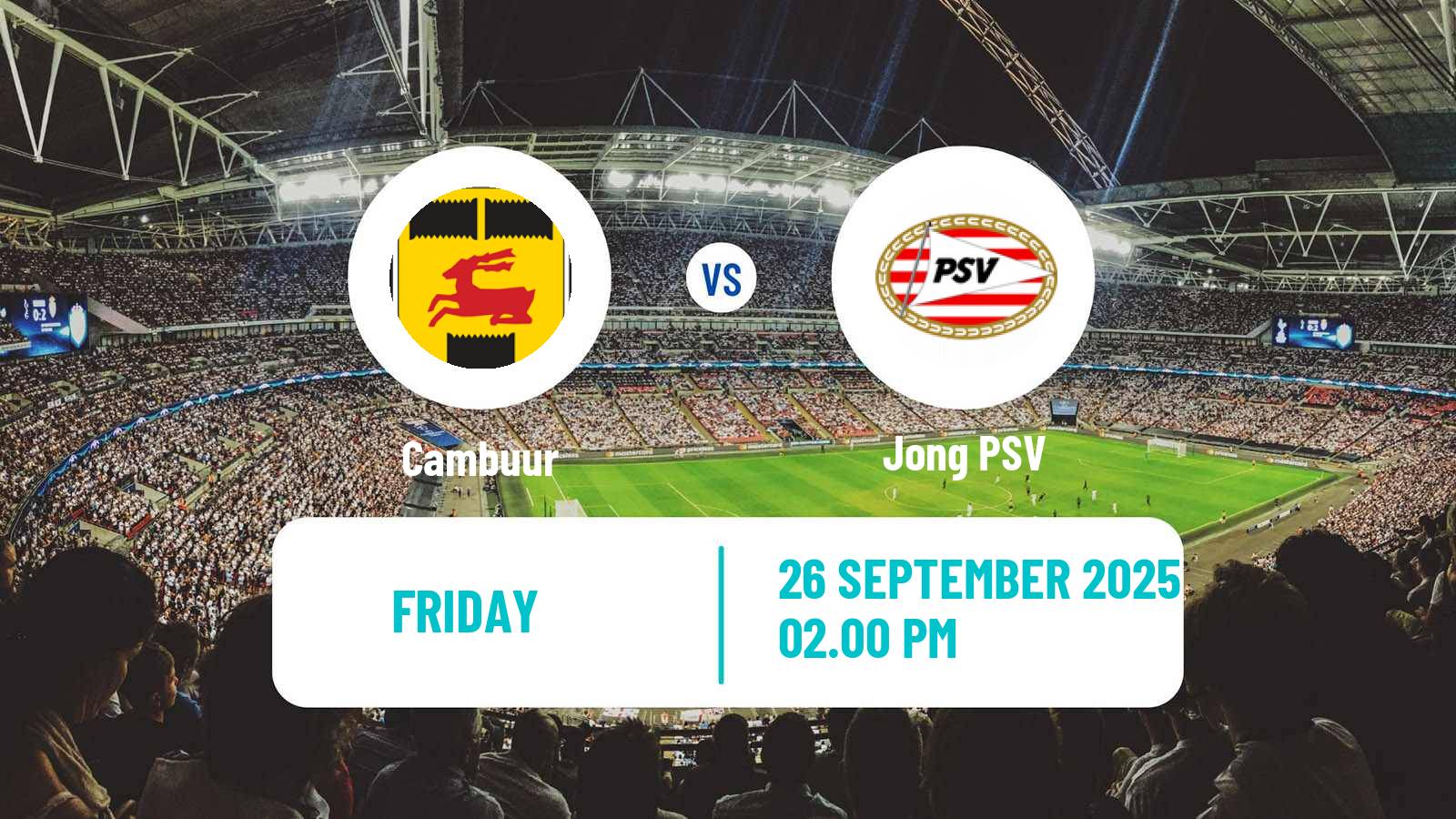 Soccer Dutch Eerste Divisie Cambuur - Jong PSV