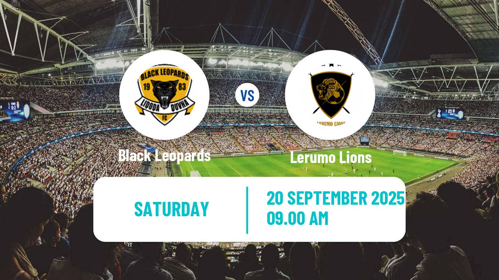 Soccer South African First Division Black Leopards - Lerumo Lions
