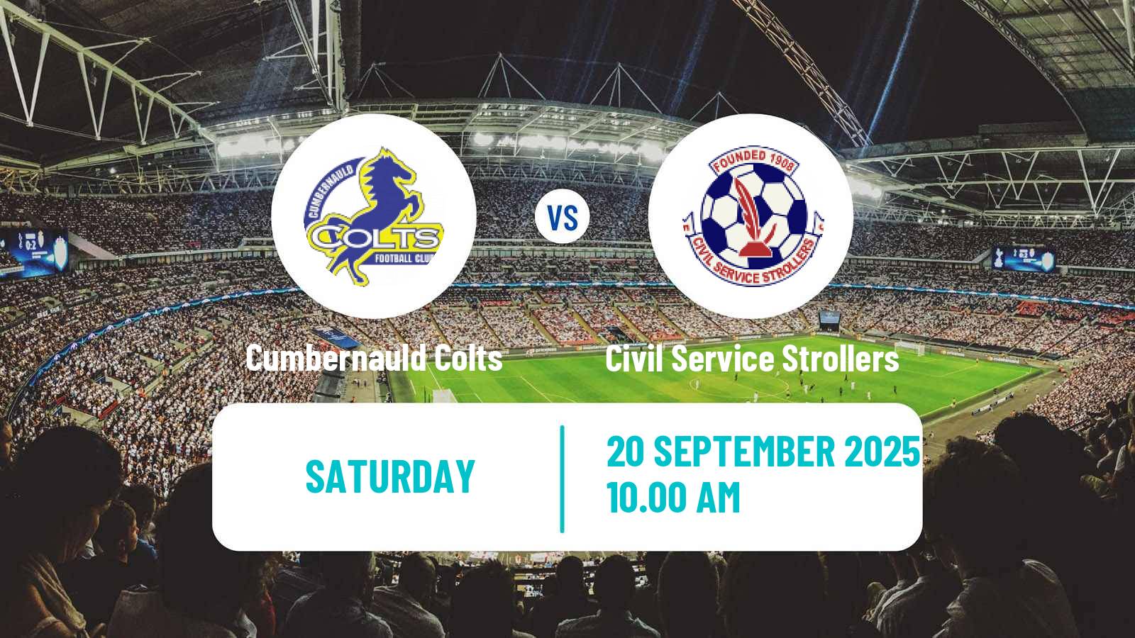 Soccer Scottish Lowland League Cumbernauld Colts - Civil Service Strollers