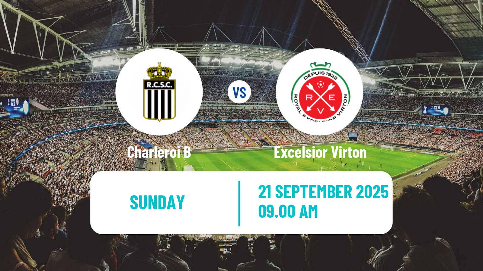 Soccer Belgian National Division 1 ACFF Charleroi B - Excelsior Virton