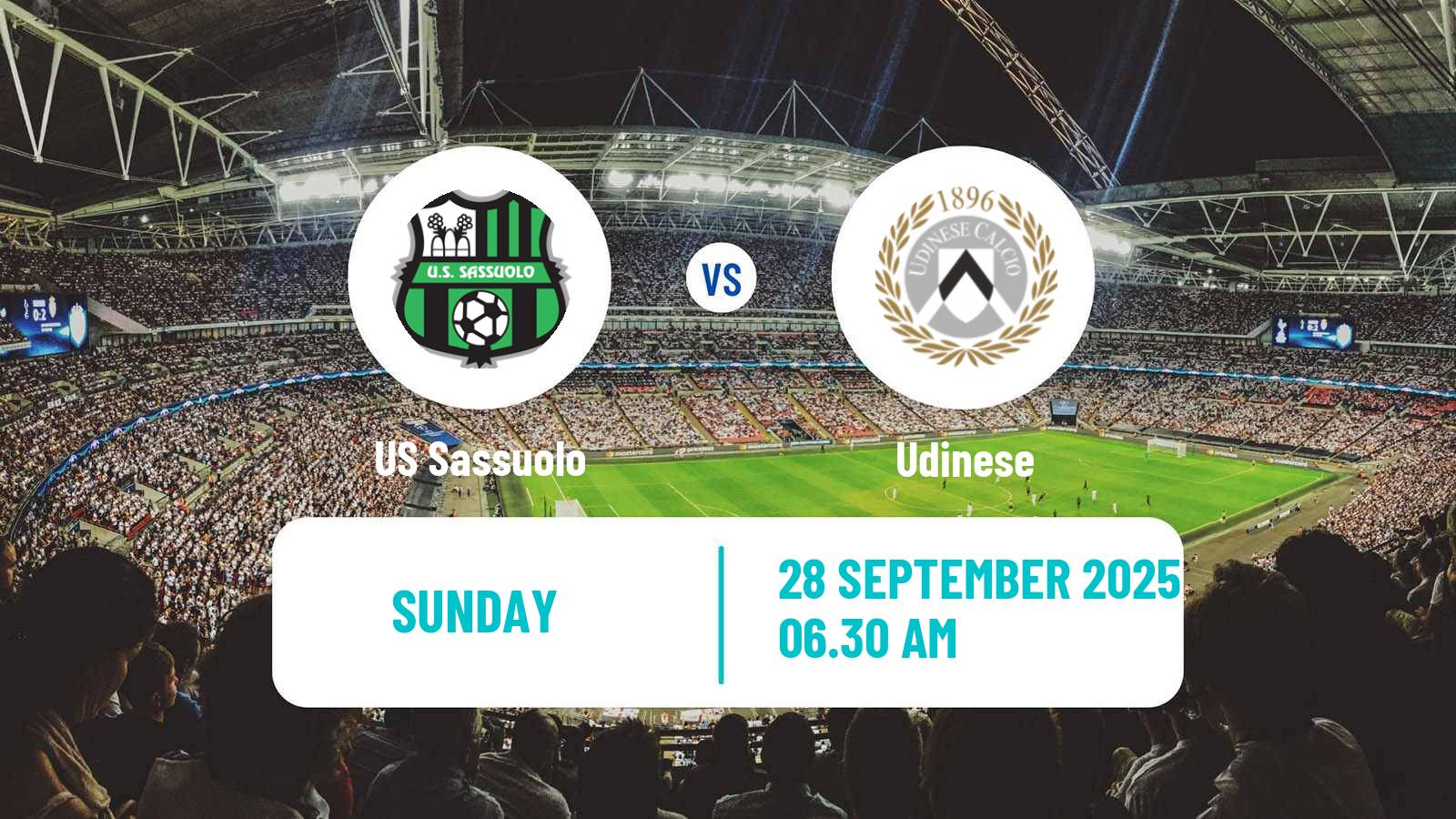 Soccer Italian Serie A Sassuolo - Udinese