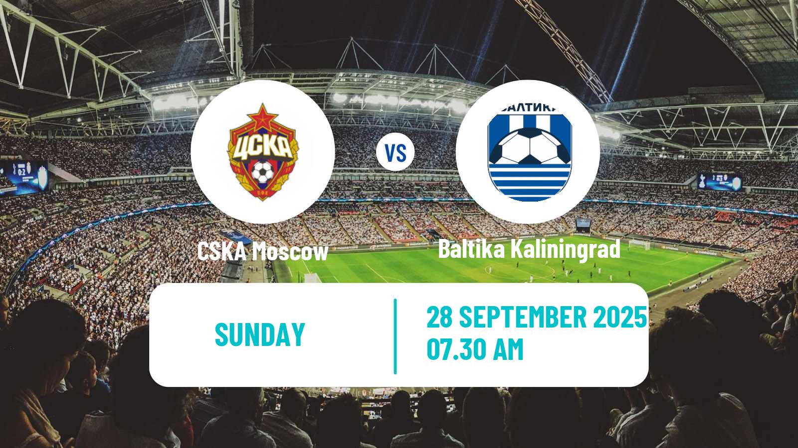 Soccer Russian Premier League CSKA Moscow - Baltika Kaliningrad