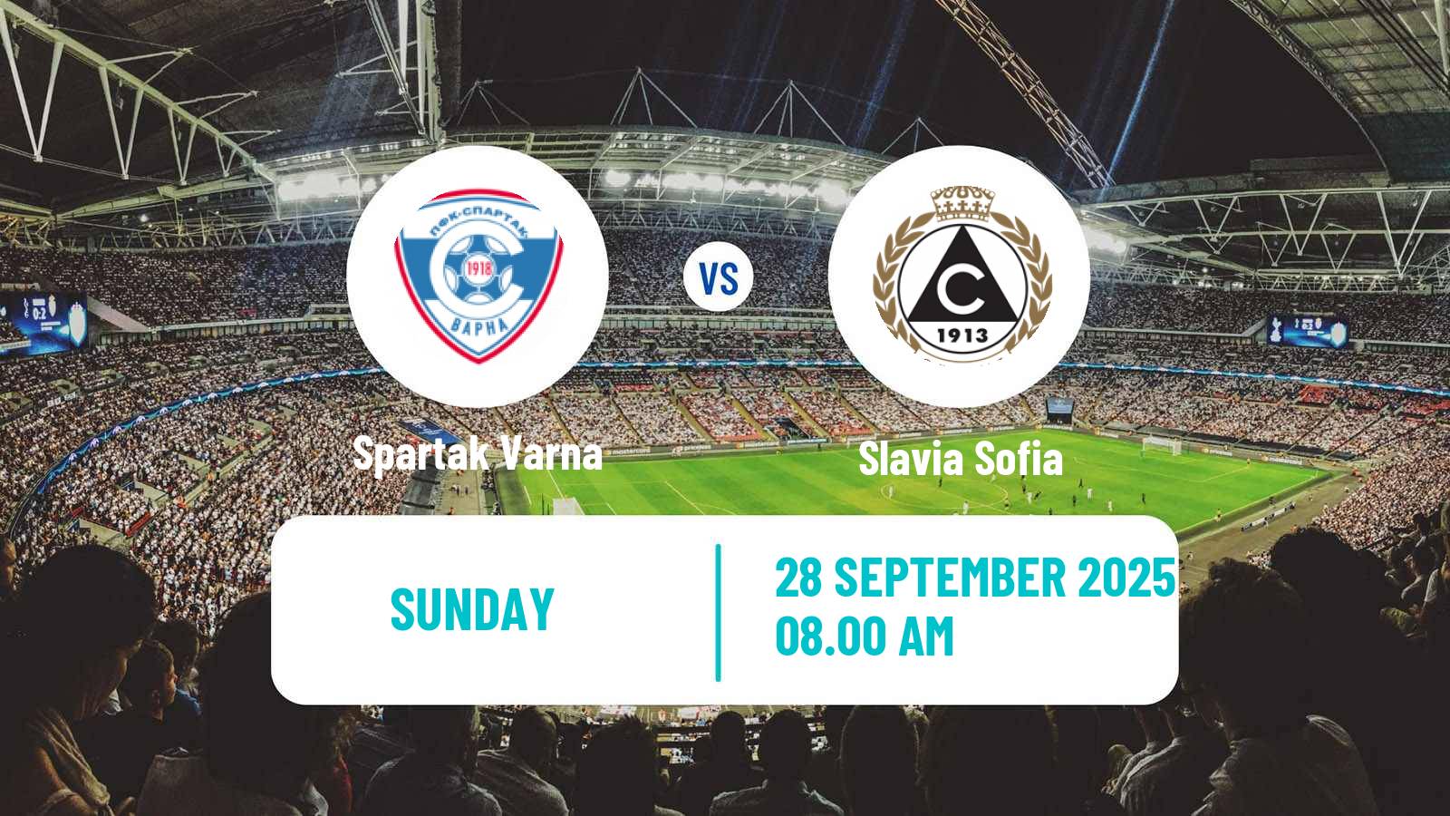 Soccer Bulgarian Parva Liga Spartak Varna - Slavia Sofia