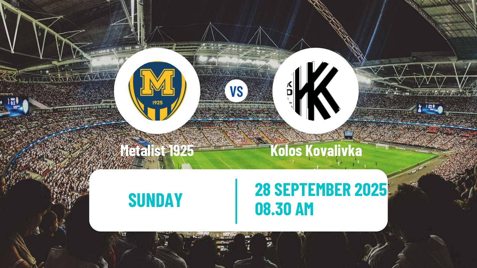 Soccer Ukrainian Premier League Metalist 1925 - Kolos Kovalivka