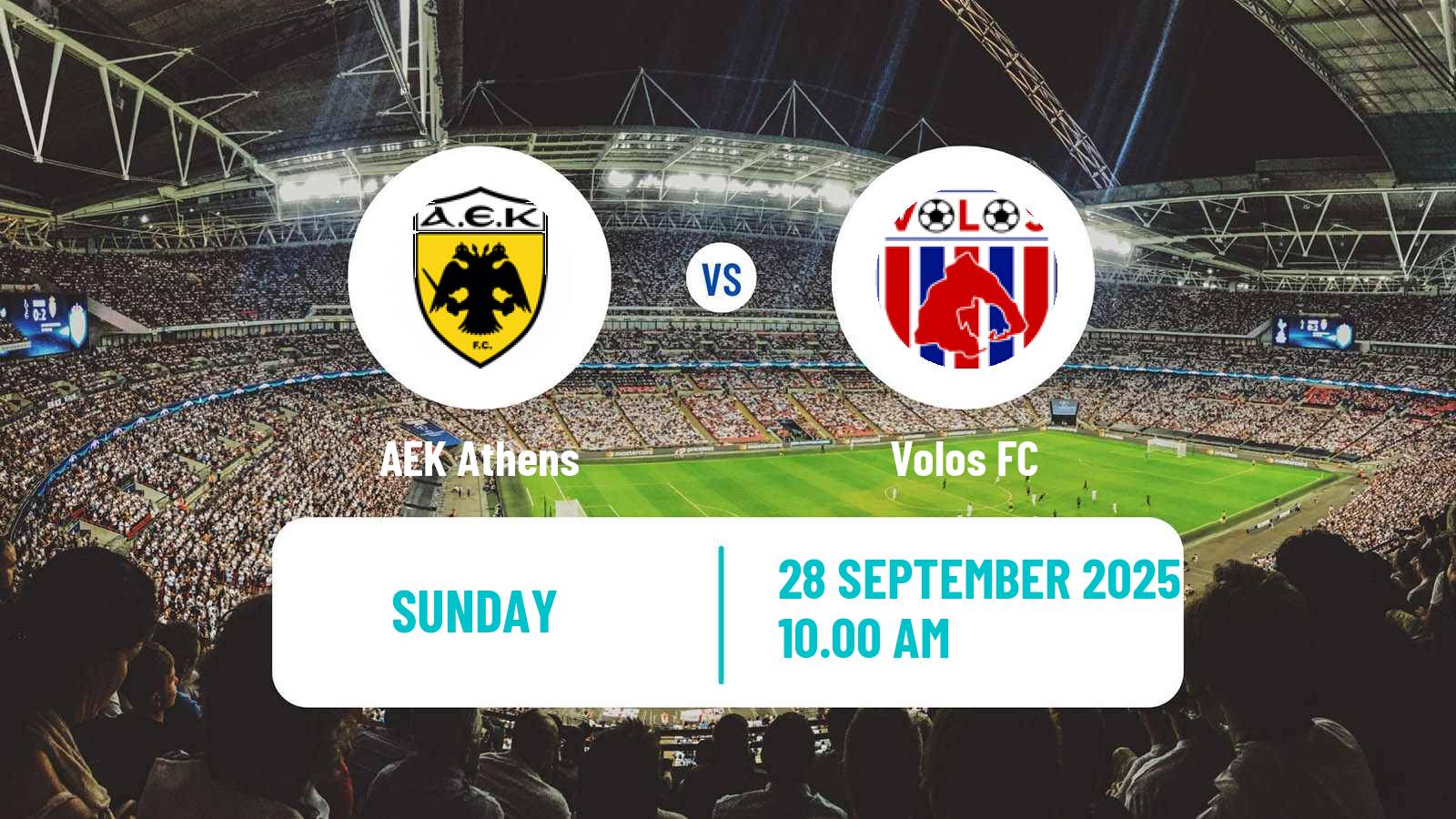 Soccer Greek Super League AEK Athens - Volos