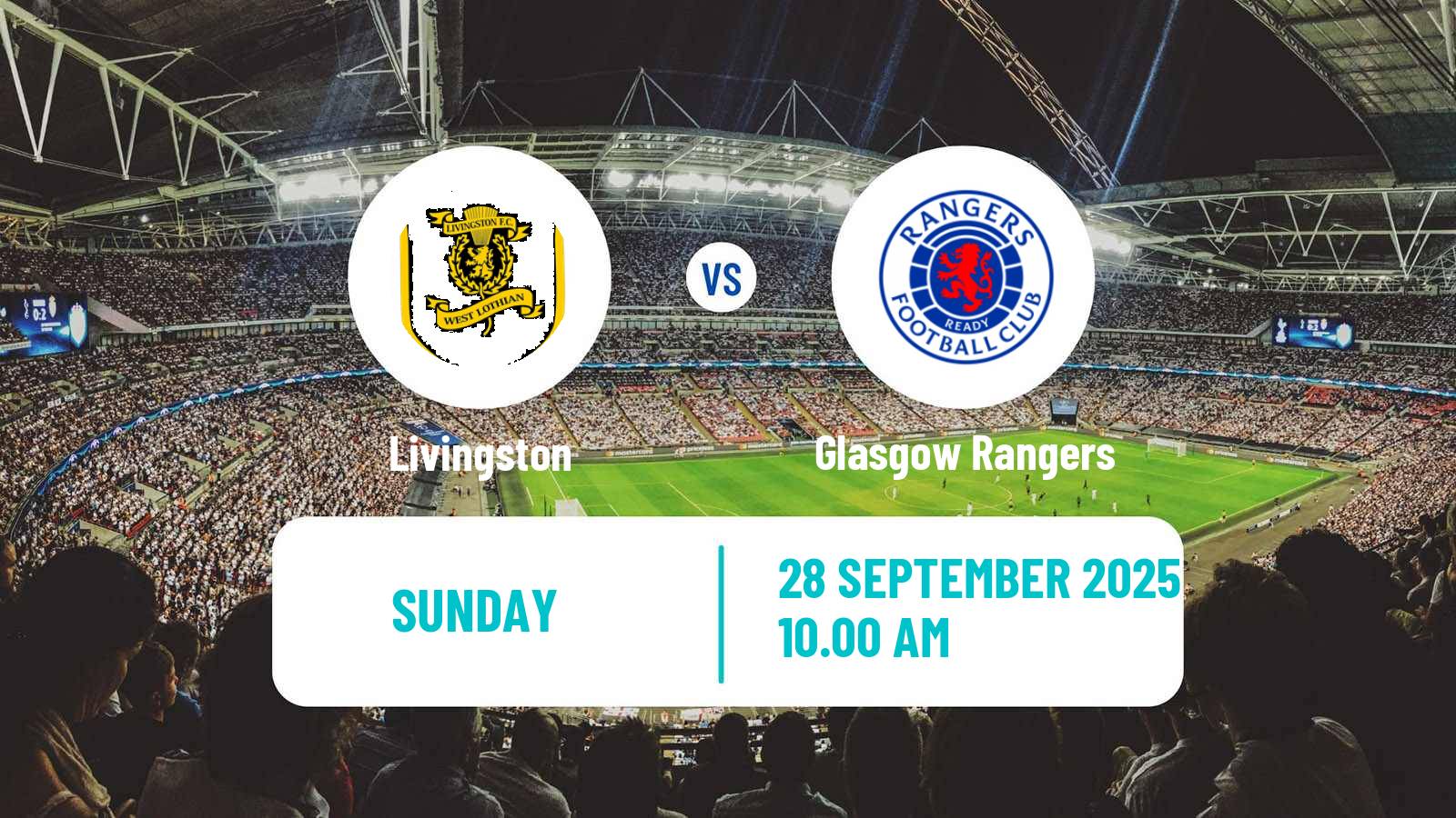 Soccer Scottish Premier League Livingston - Glasgow Rangers