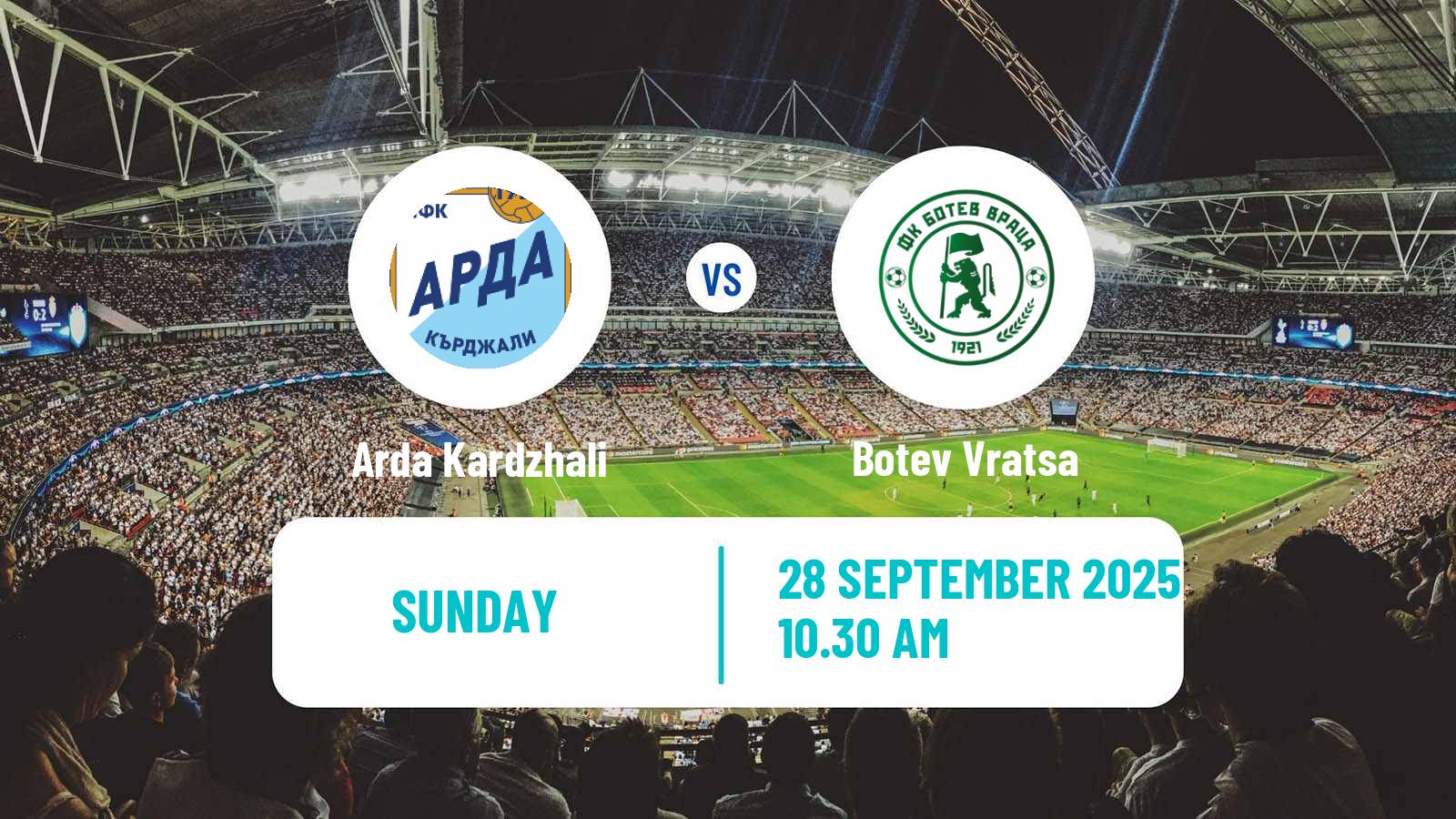 Soccer Bulgarian Parva Liga Arda Kardzhali - Botev Vratsa