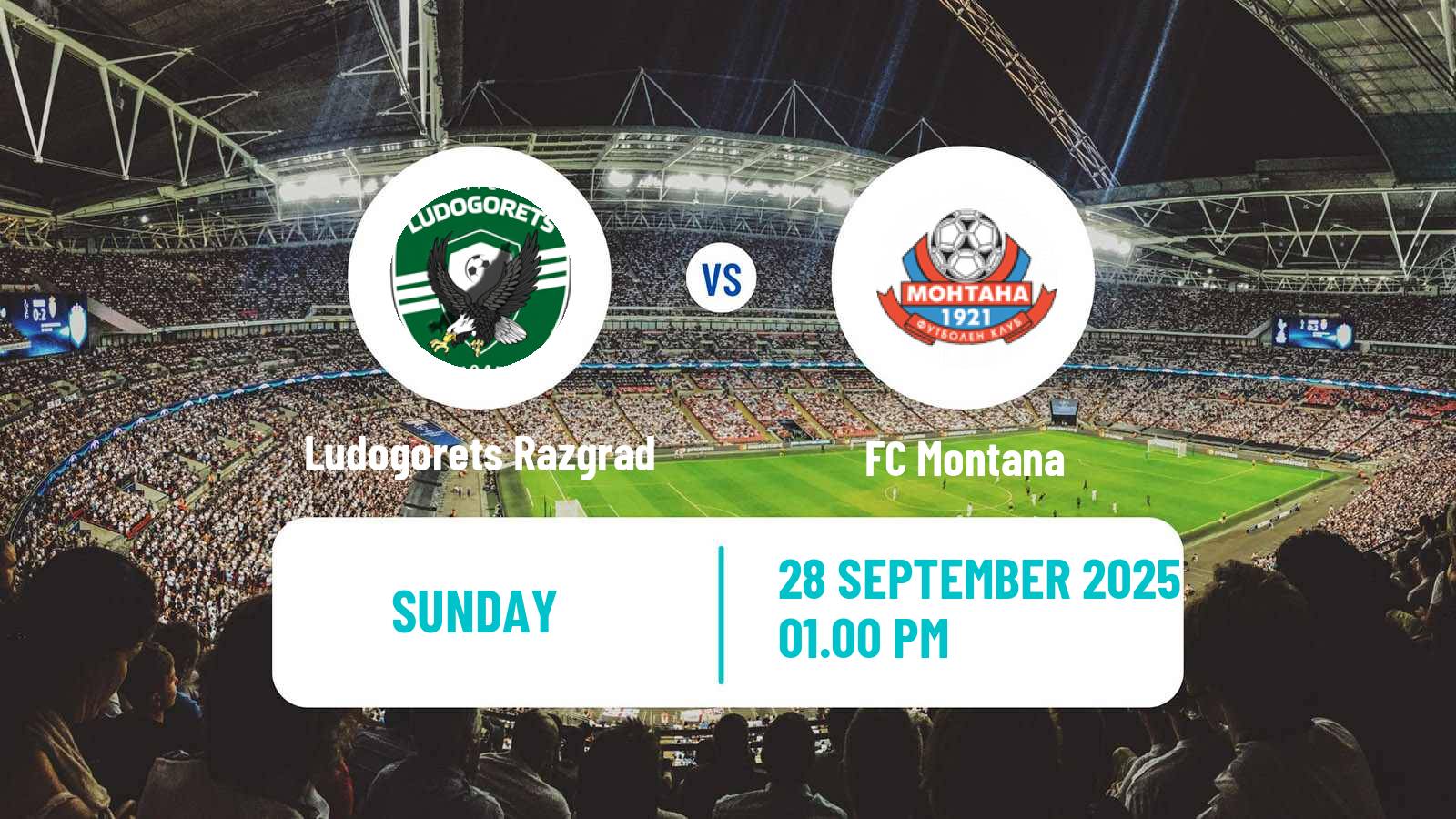 Soccer Bulgarian Parva Liga Ludogorets Razgrad - Montana