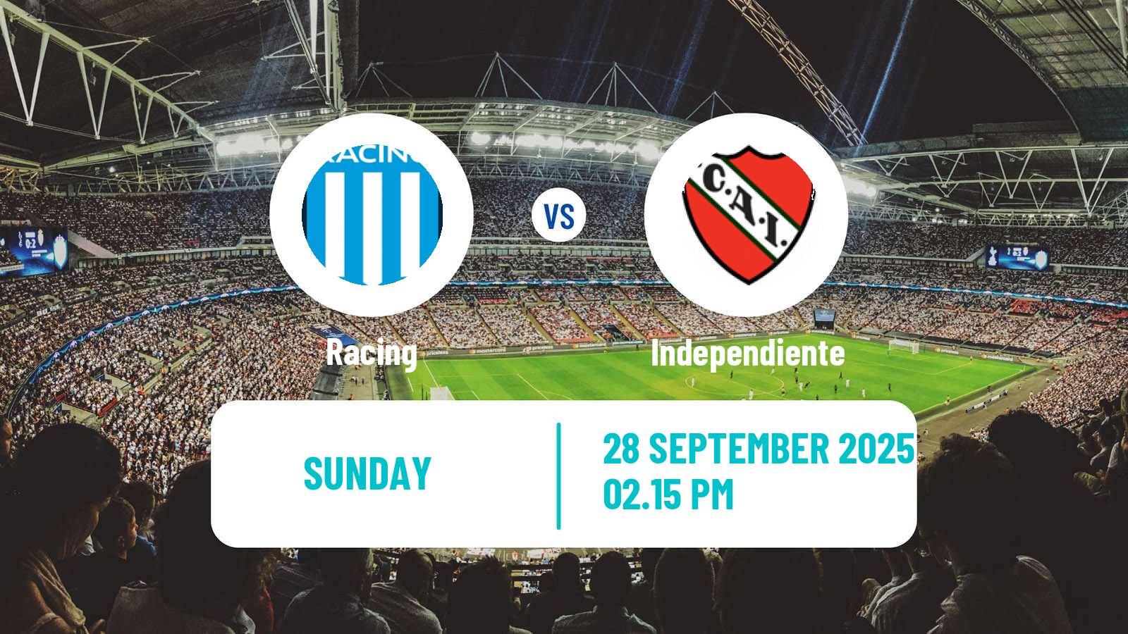 Soccer Argentinian Liga Profesional Racing - Independiente