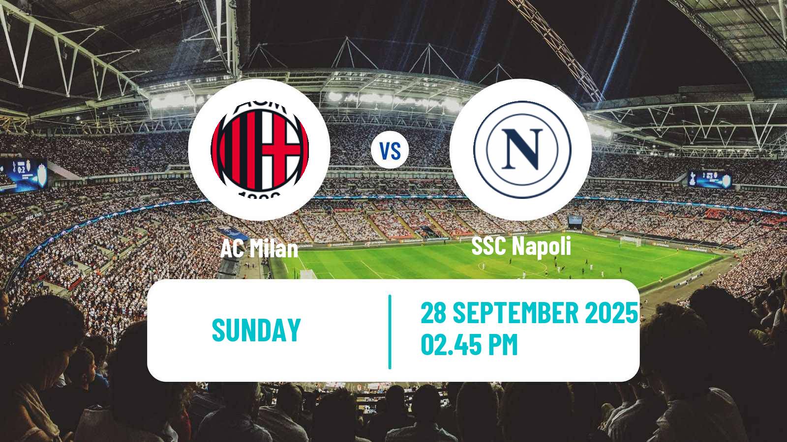 Soccer Italian Serie A Milan - Napoli