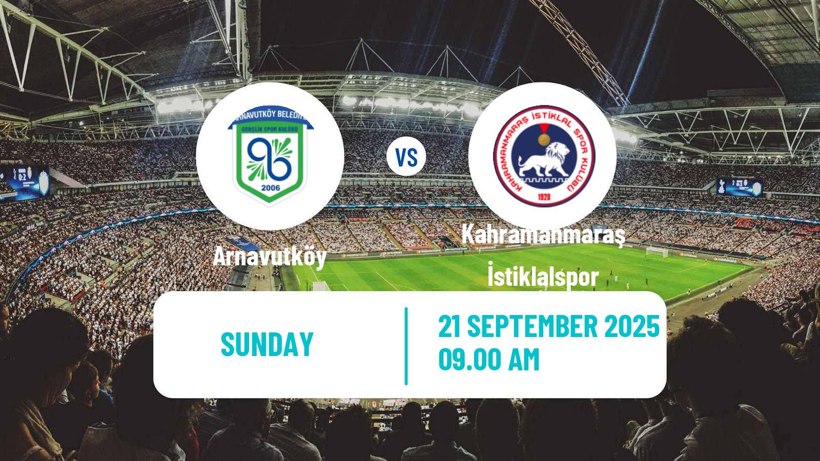 Soccer Turkish Second League Red Group Arnavutköy - Kahramanmaraş İstiklalspor