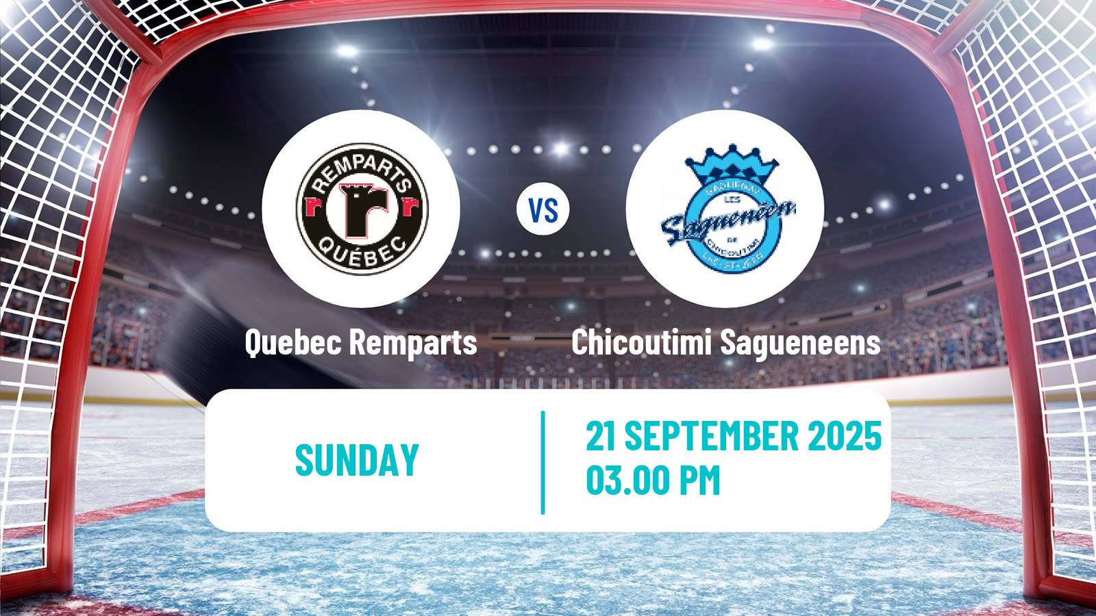 Hockey QMJHL Quebec Remparts - Chicoutimi Sagueneens