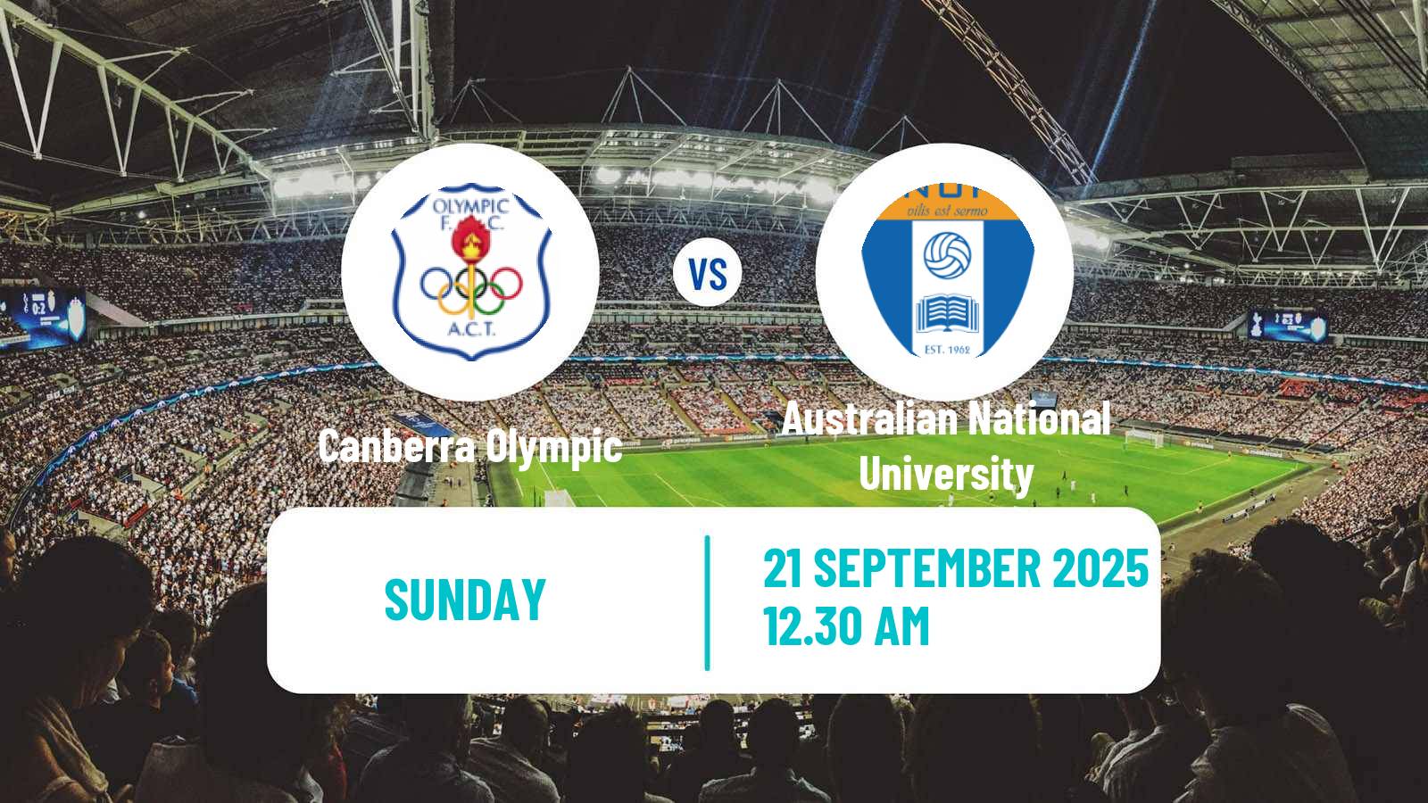 Soccer Australian Capital Premier League Canberra Olympic - Australian National University