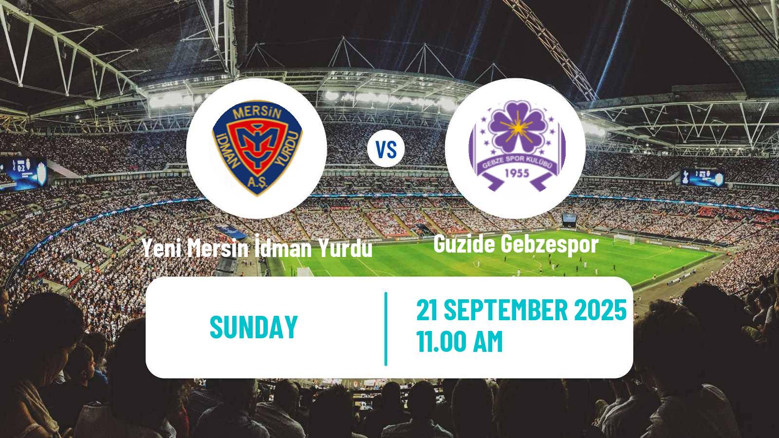 Soccer Turkish Second League Red Group Yeni Mersin İdman Yurdu - Guzide Gebzespor