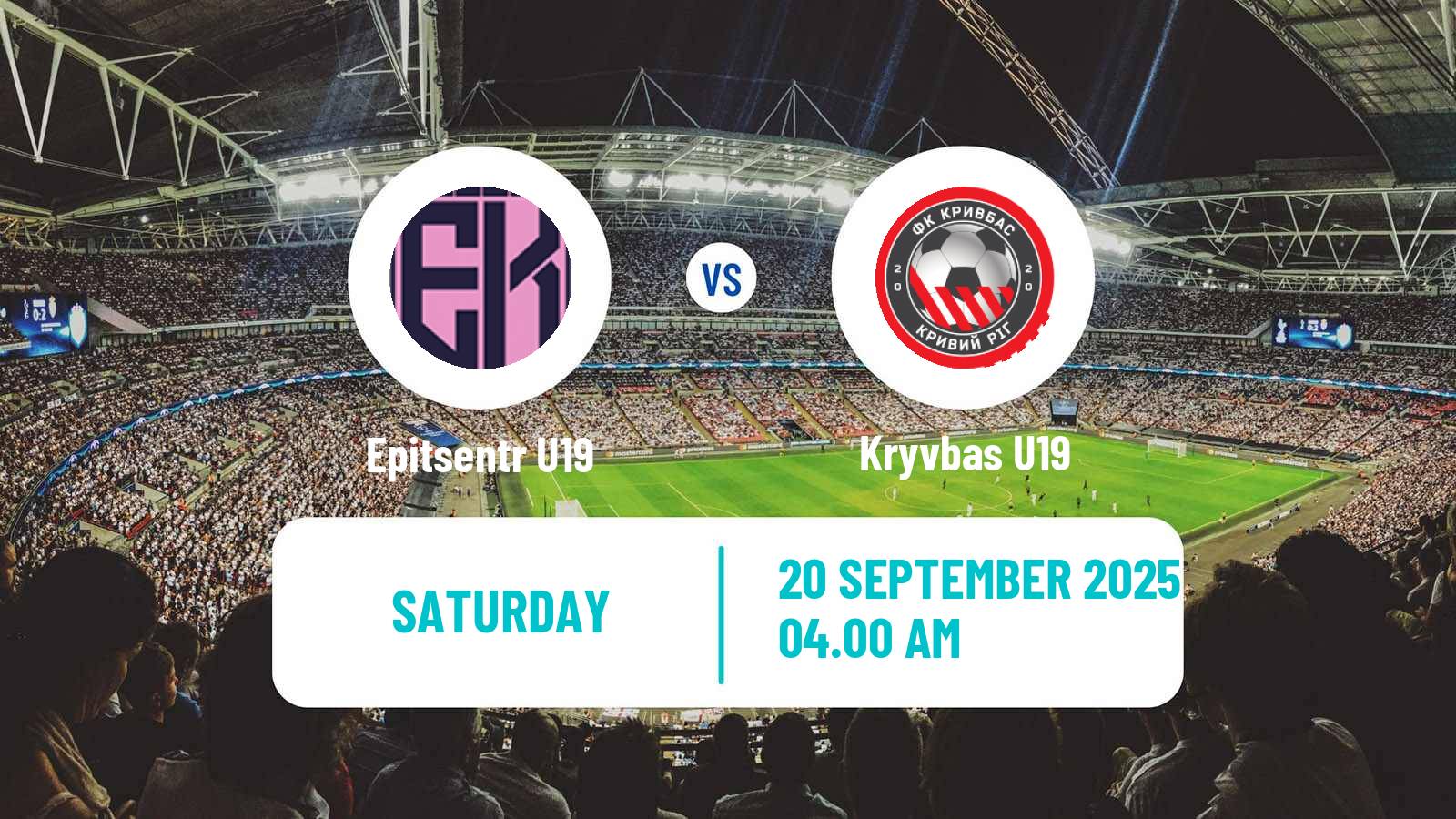 Soccer Ukrainian U19 League Epitsentr U19 - Kryvbas U19