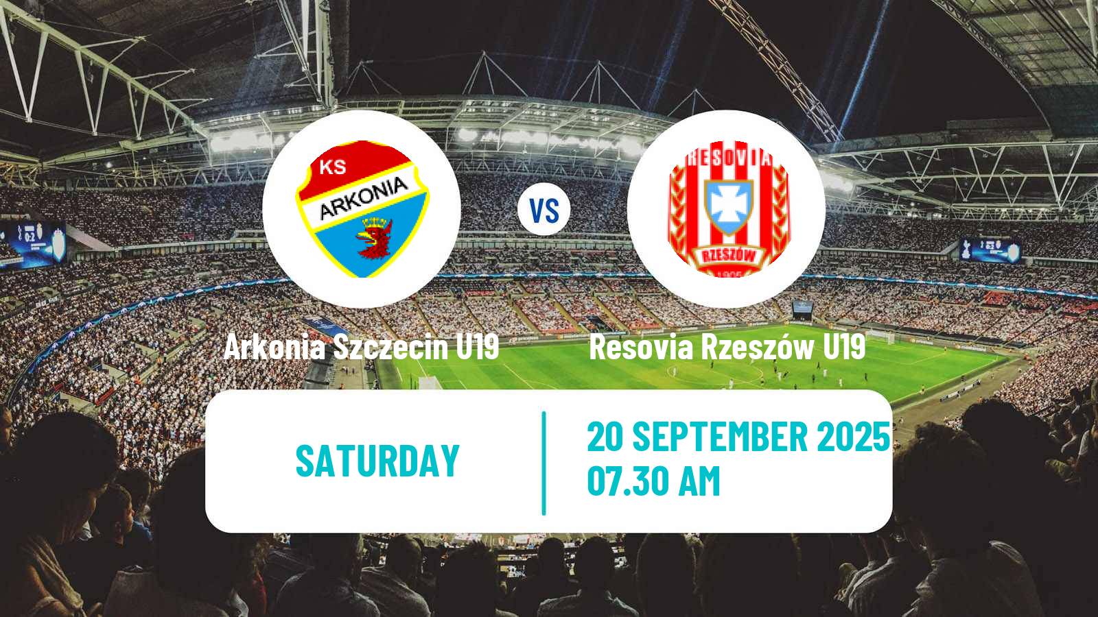 Soccer Polish Central Youth League Arkonia Szczecin U19 - Resovia Rzeszów U19