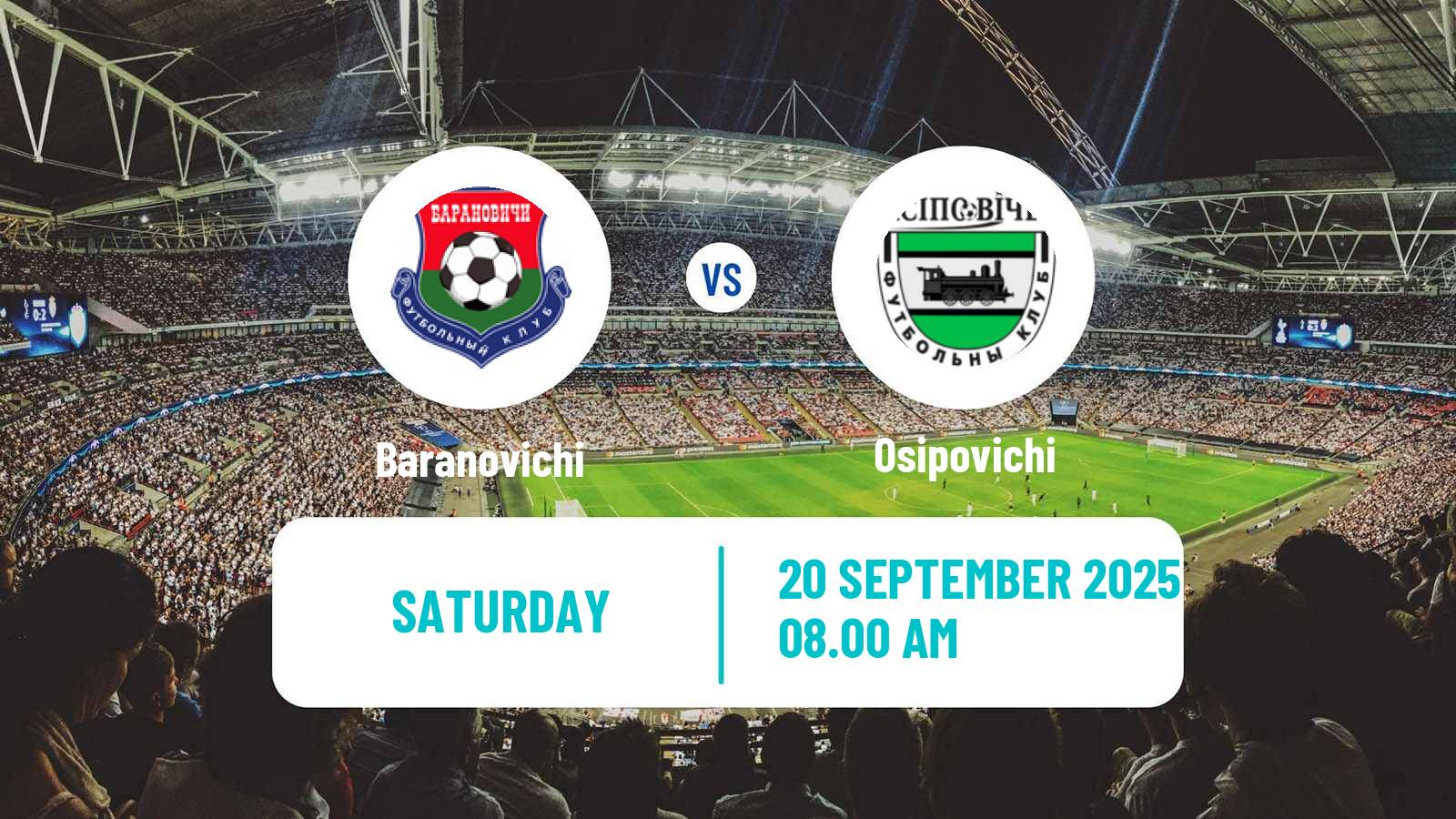 Soccer Belarusian Pershaya Liga Baranovichi - Osipovichi