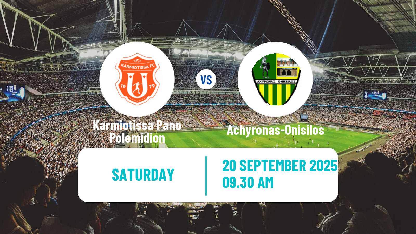 Soccer Cypriot Division 2 Karmiotissa Pano Polemidion - Achyronas-Onisilos