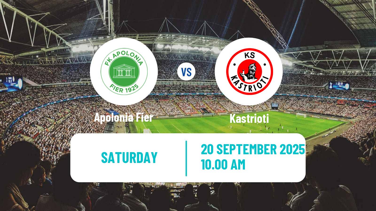 Soccer Albanian First Division Apolonia Fier - Kastrioti