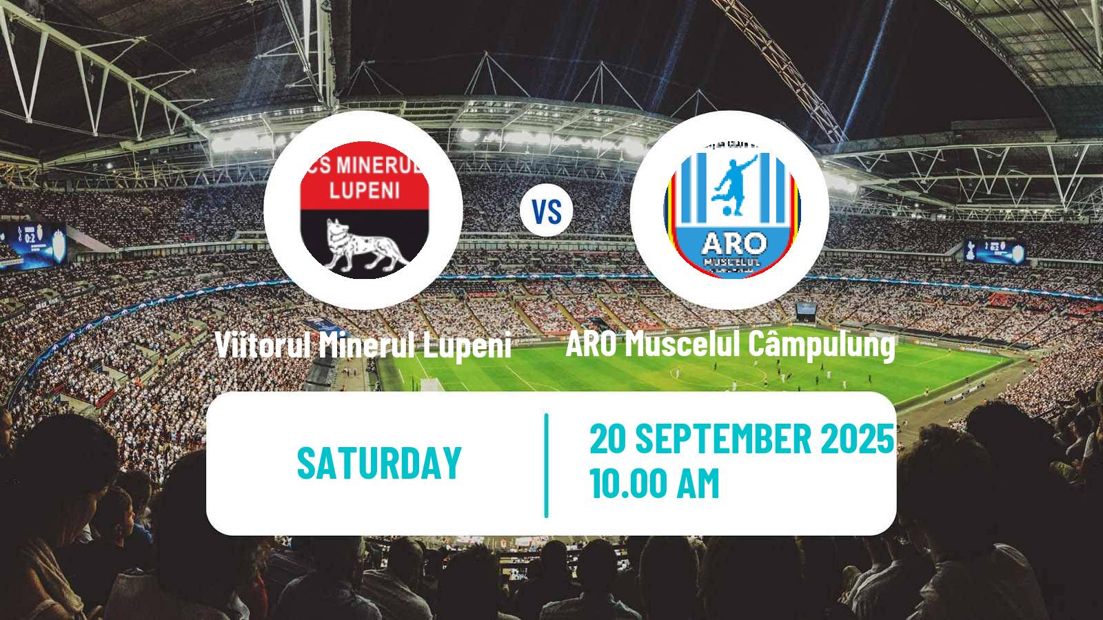 Soccer Romanian Liga 3 - Seria 6 Viitorul Minerul Lupeni - ARO Muscelul Câmpulung