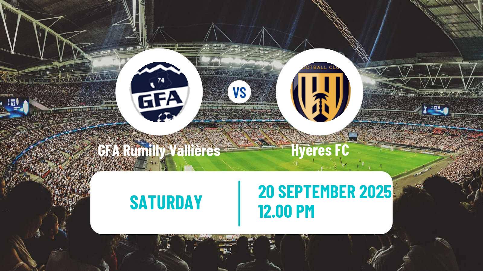 Soccer French National 2 - Group C GFA Rumilly Vallières - Hyères