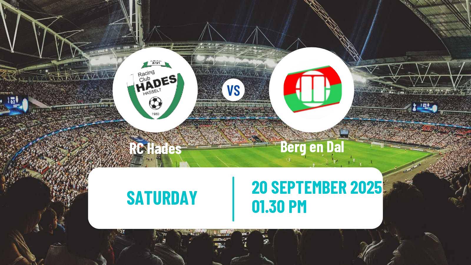 Soccer Belgian Second Amateur Division Group B Hades - Berg en Dal