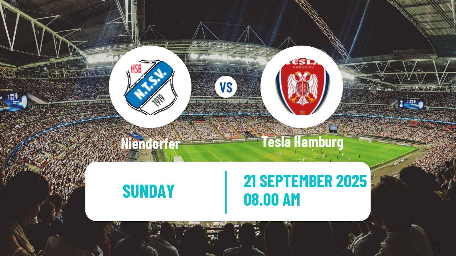 Soccer German Oberliga Hamburg Niendorfer - Tesla Hamburg