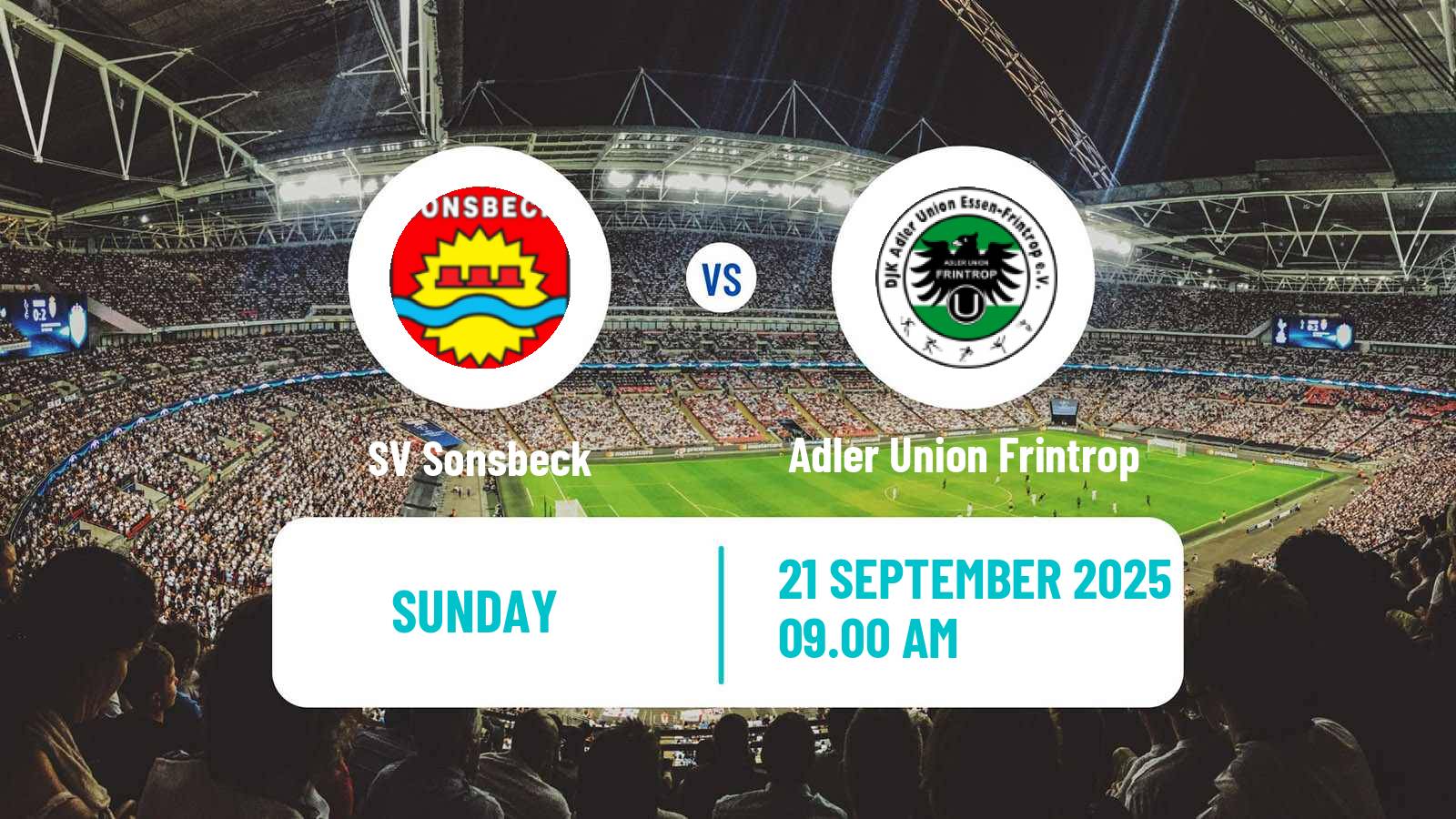Soccer German Oberliga Niederrhein Sonsbeck - Adler Union Frintrop