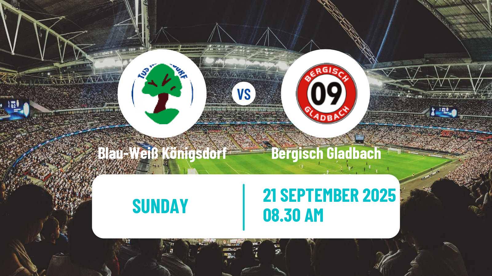 Soccer German Oberliga Mittelrhein Blau-Weiß Königsdorf - Bergisch Gladbach