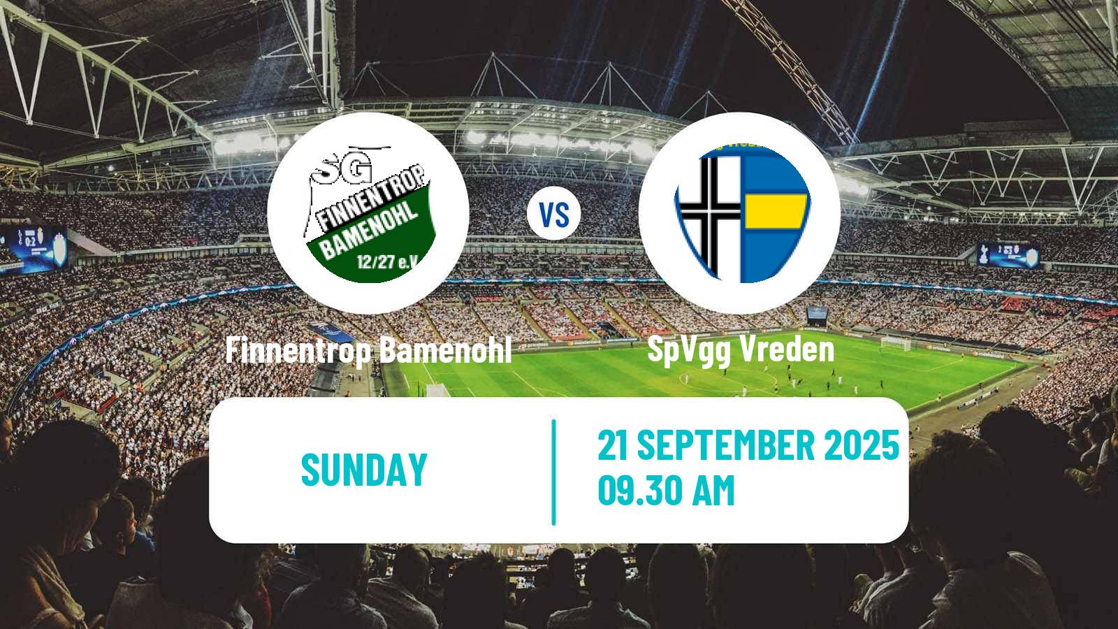 Soccer German Oberliga Westfalen Finnentrop Bamenohl - Vreden