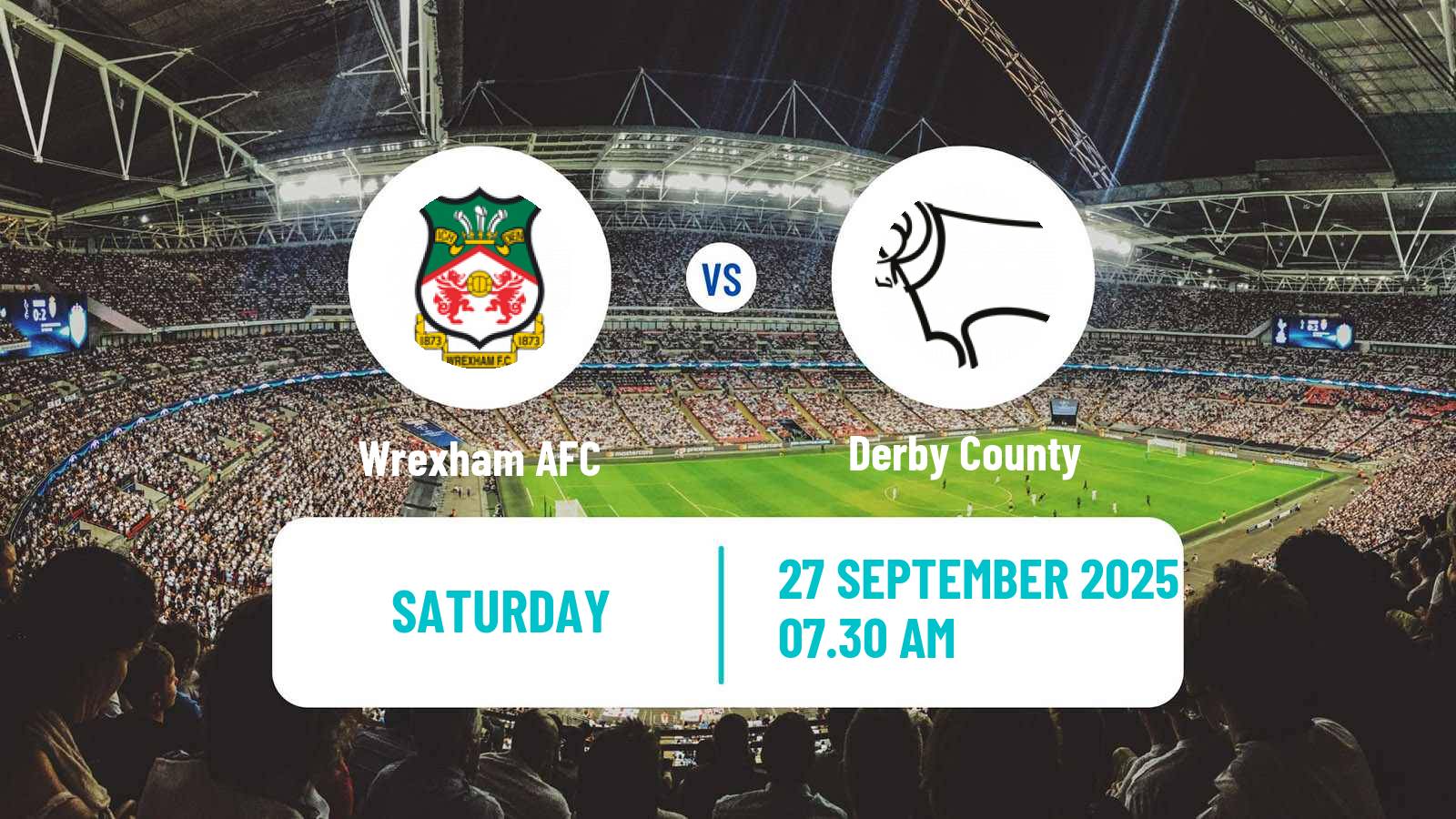Soccer English League Championship Wrexham - Derby County