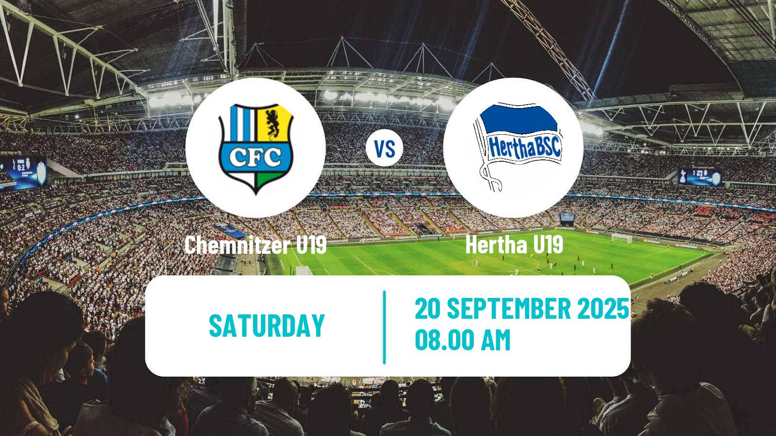Soccer German DFB Youth League Chemnitzer U19 - Hertha U19