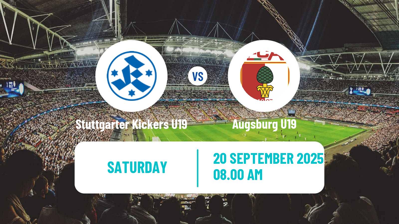 Soccer German DFB Youth League Stuttgarter Kickers U19 - Augsburg U19
