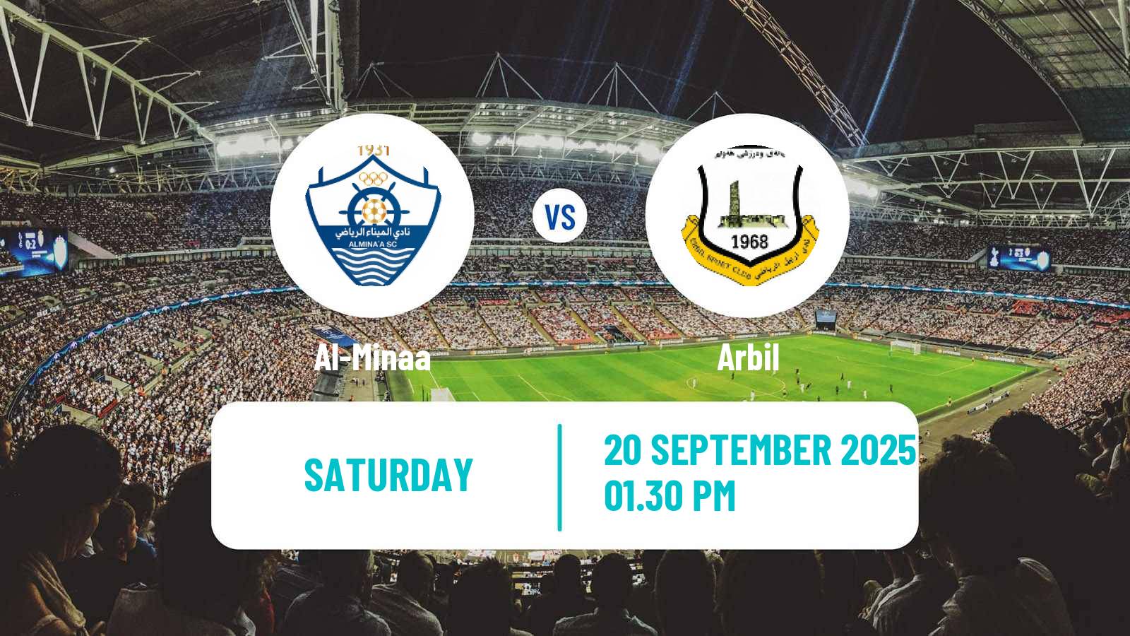 Soccer Iraqi Premier League Al-Minaa - Arbil