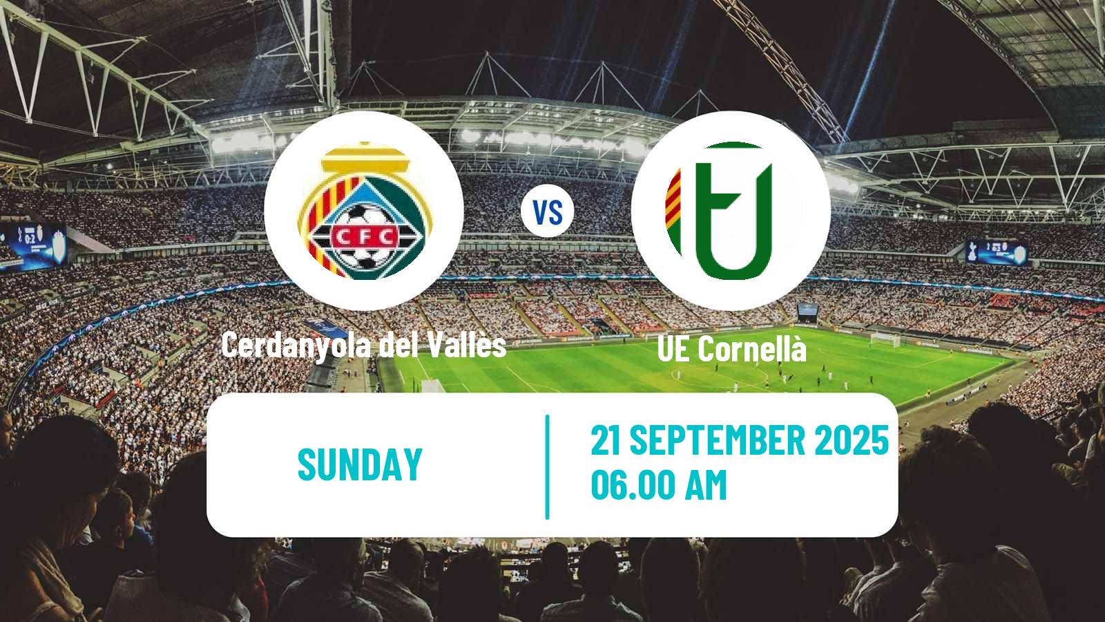 Soccer Spanish Tercera RFEF - Group 5 Cerdanyola del Vallès - Cornellà