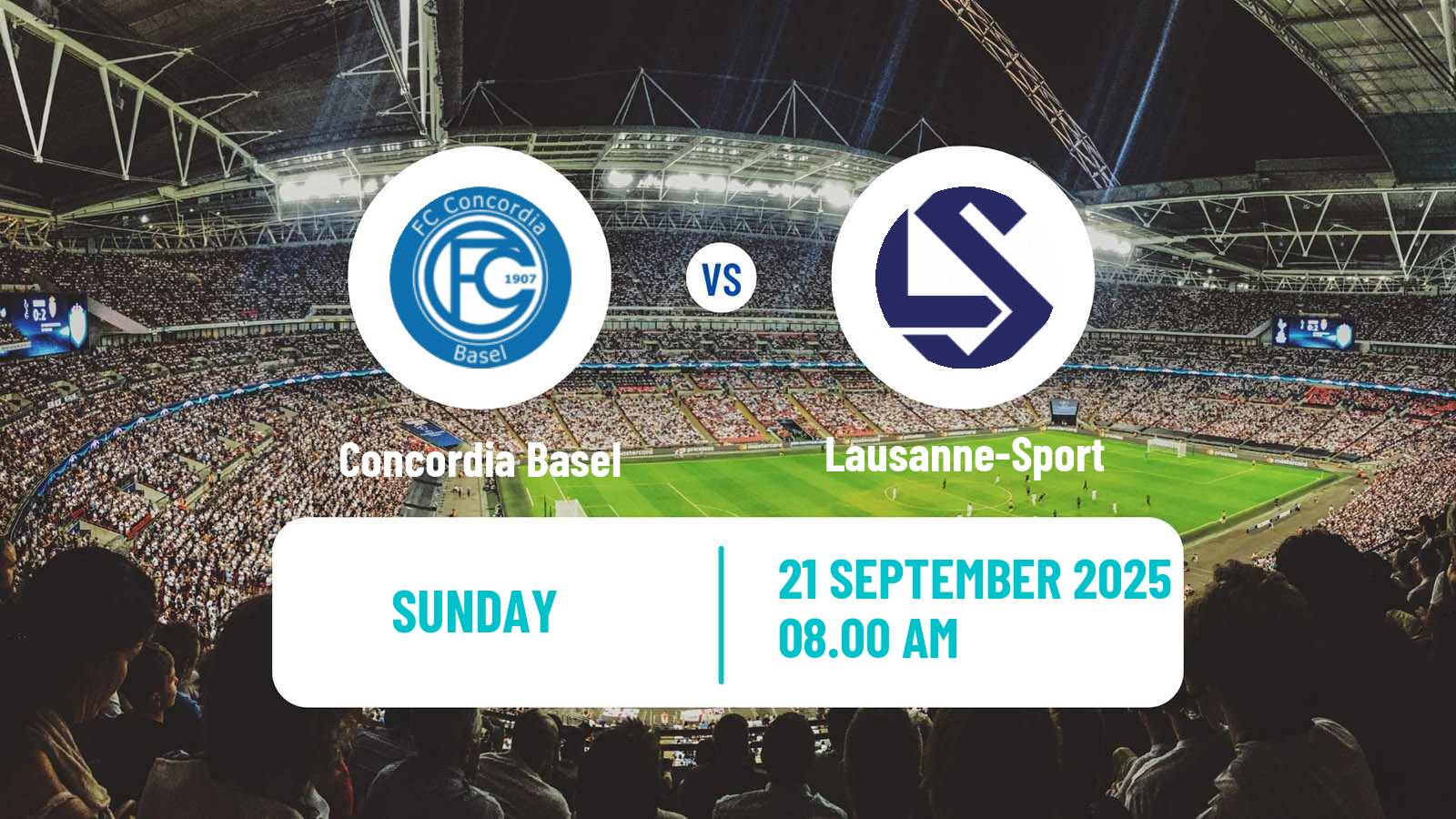 Soccer Swiss Cup Concordia Basel - Lausanne-Sport