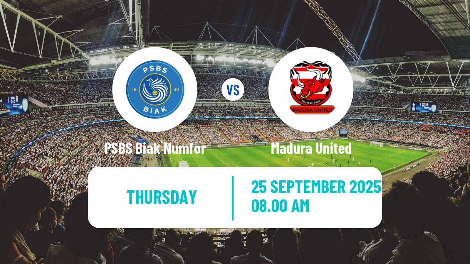 Soccer Indonesian Liga 1 PSBS Biak Numfor - Madura United