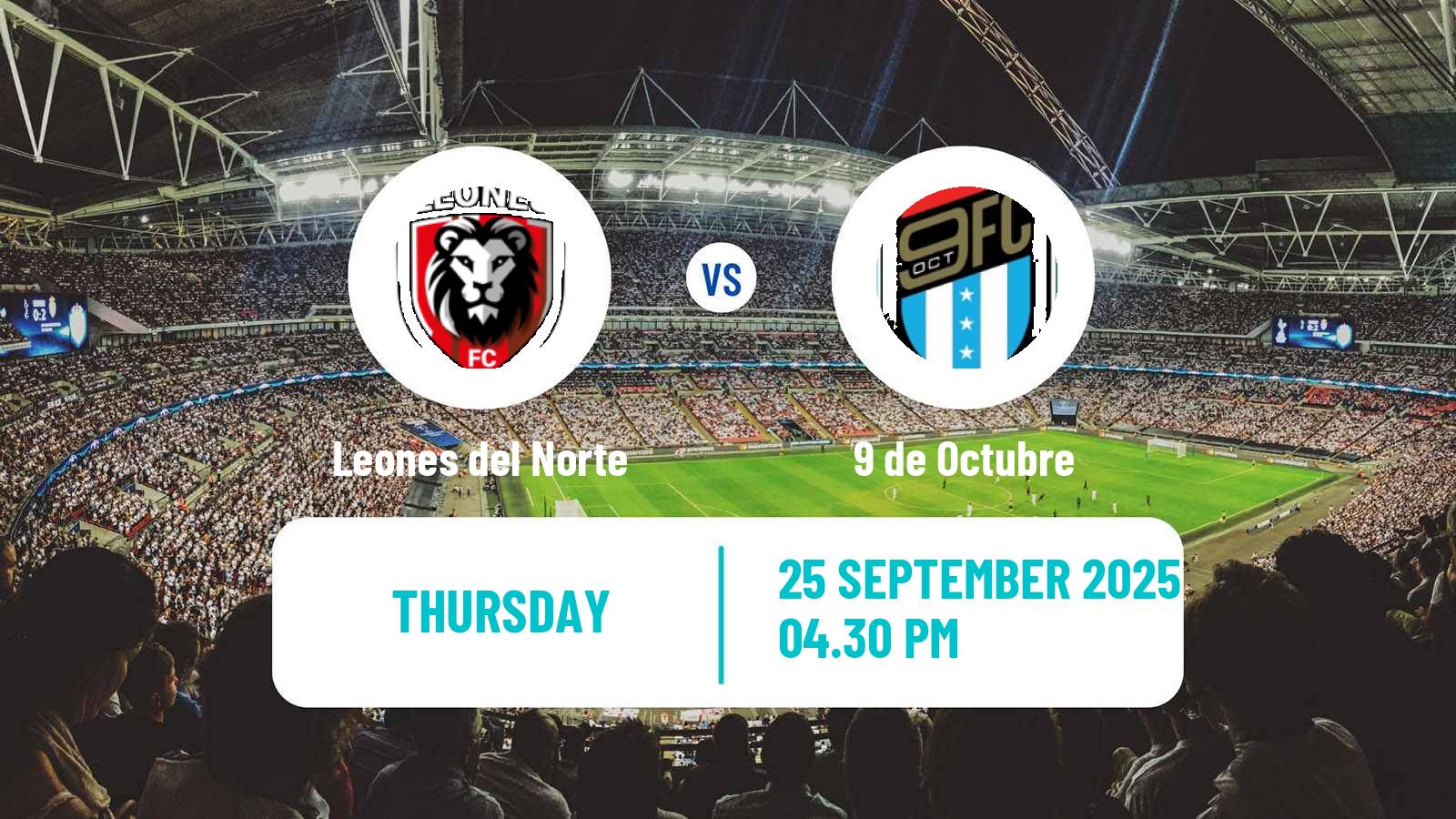 Soccer Ecuadorian Serie B Leones del Norte - 9 de Octubre