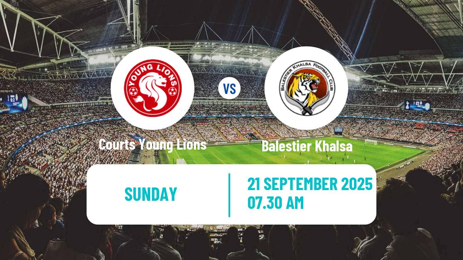 Soccer Singapore Premier League Courts Young Lions - Balestier Khalsa