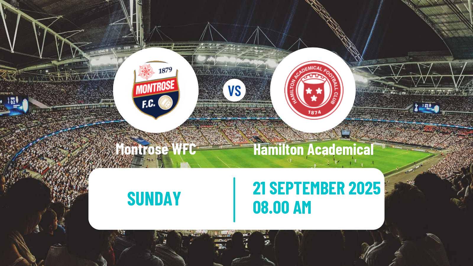 Soccer Scottish SWPL 1 Women Montrose - Hamilton Academical