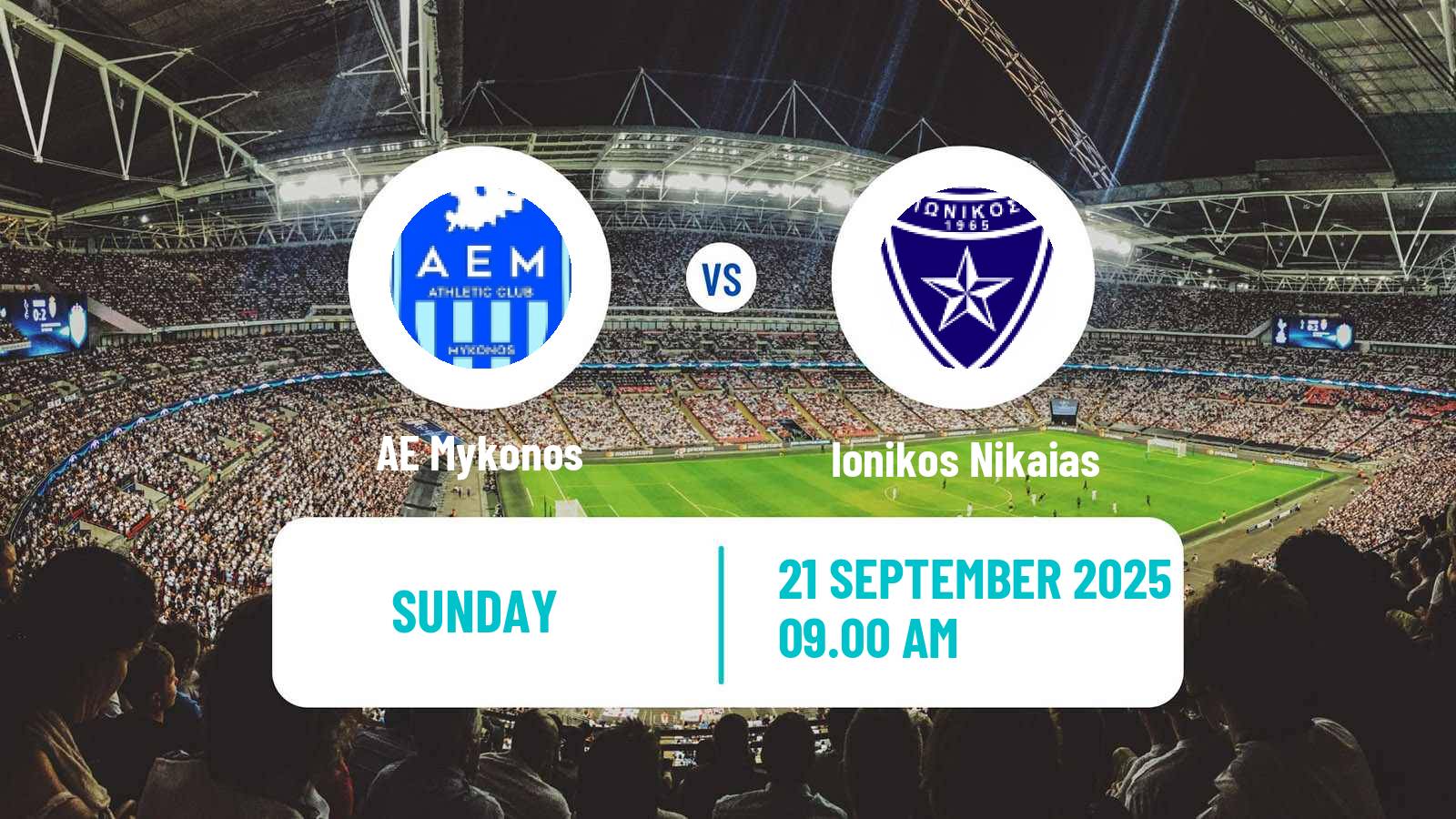 Soccer Greek Gamma Ethniki - Group 6 Mykonos - Ionikos Nikaias