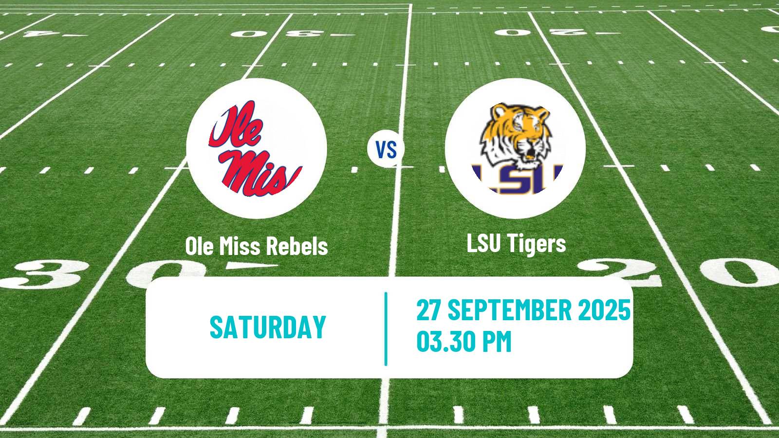 American football NCAA College Football Ole Miss Rebels - LSU Tigers