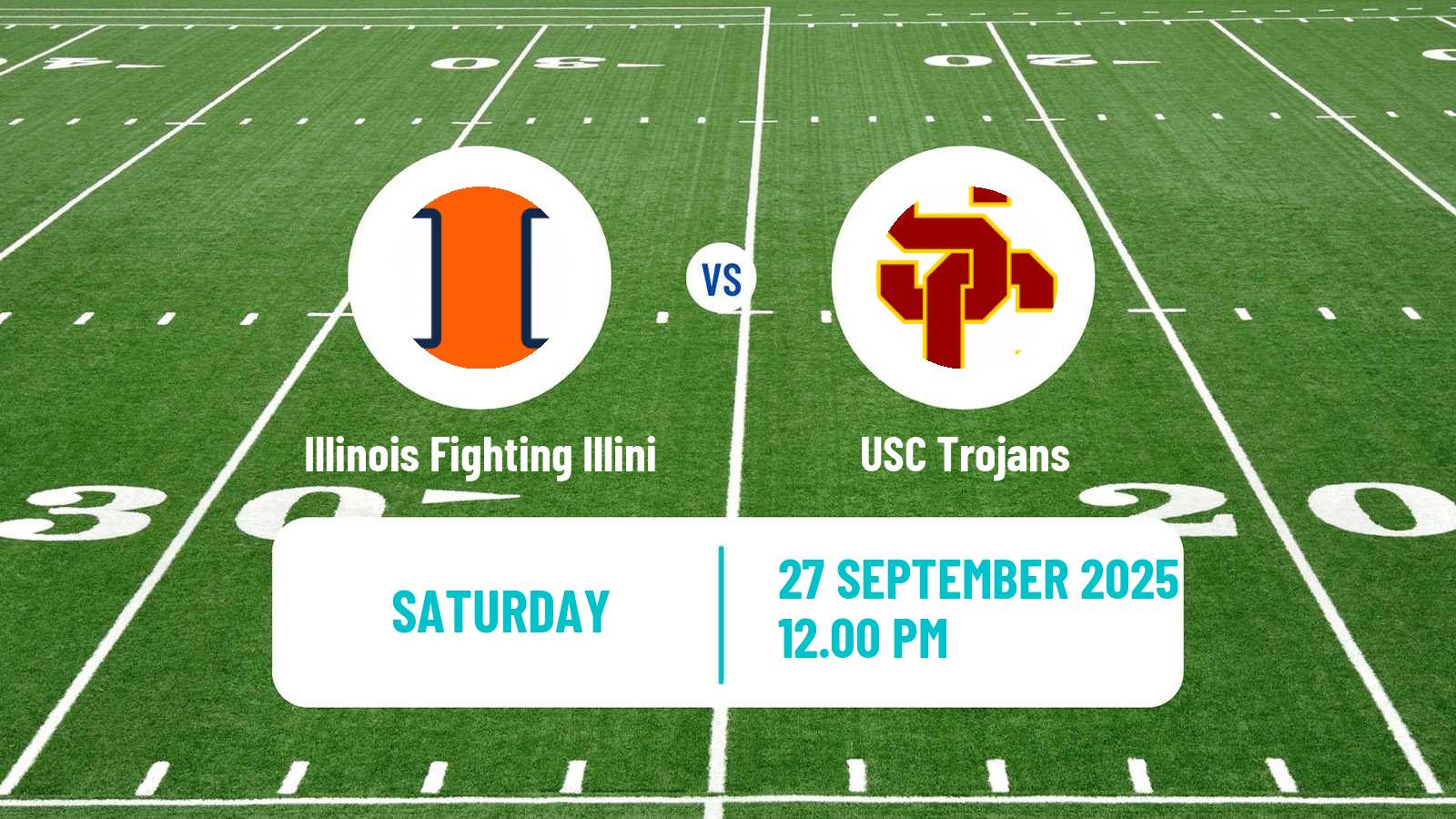 American football NCAA College Football Illinois Fighting Illini - USC Trojans