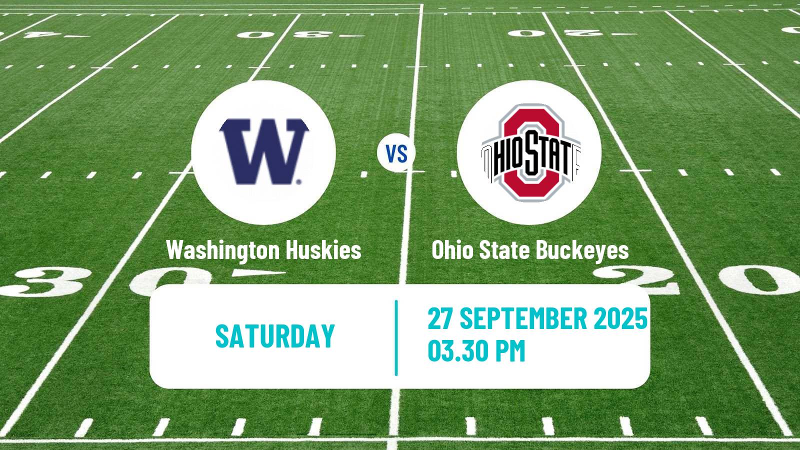 American football NCAA College Football Washington Huskies - Ohio State Buckeyes