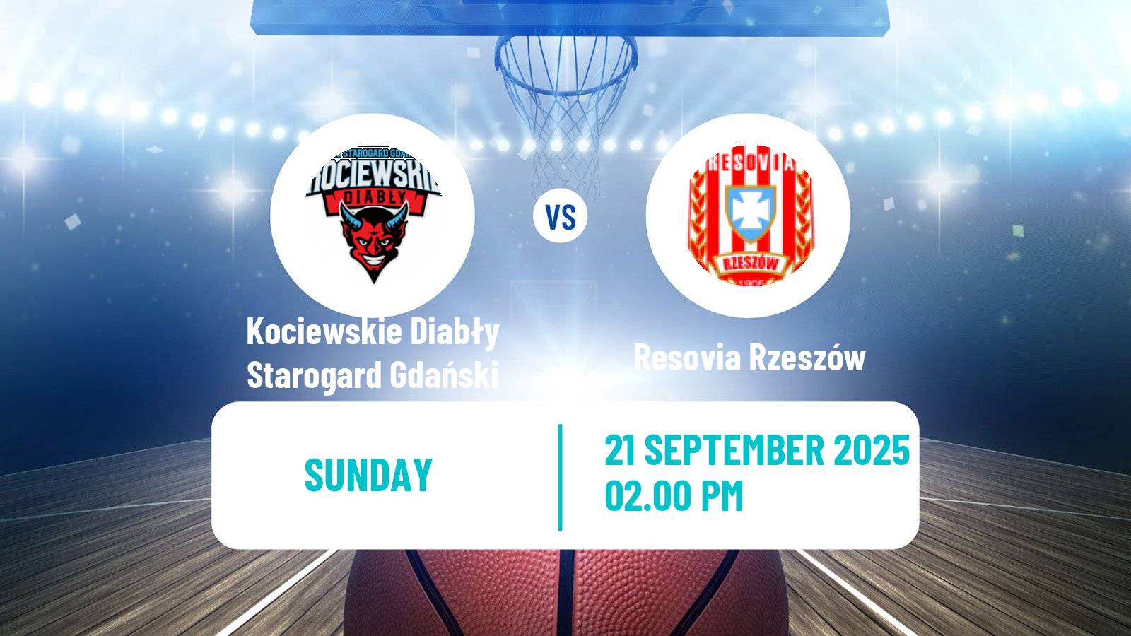 Basketball Polish 1 Liga Basketball Kociewskie Diabły Starogard Gdański - Resovia Rzeszów
