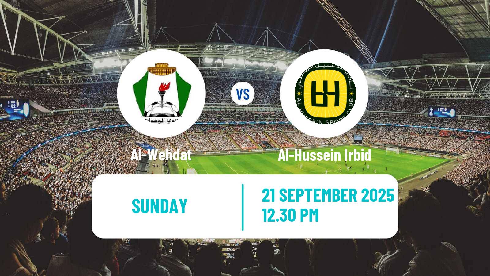 Soccer Jordan Premier League Al-Wehdat - Al-Hussein Irbid
