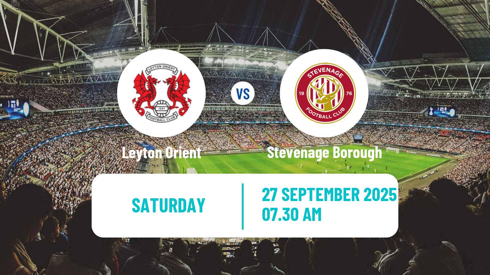 Soccer English League One Leyton Orient - Stevenage Borough