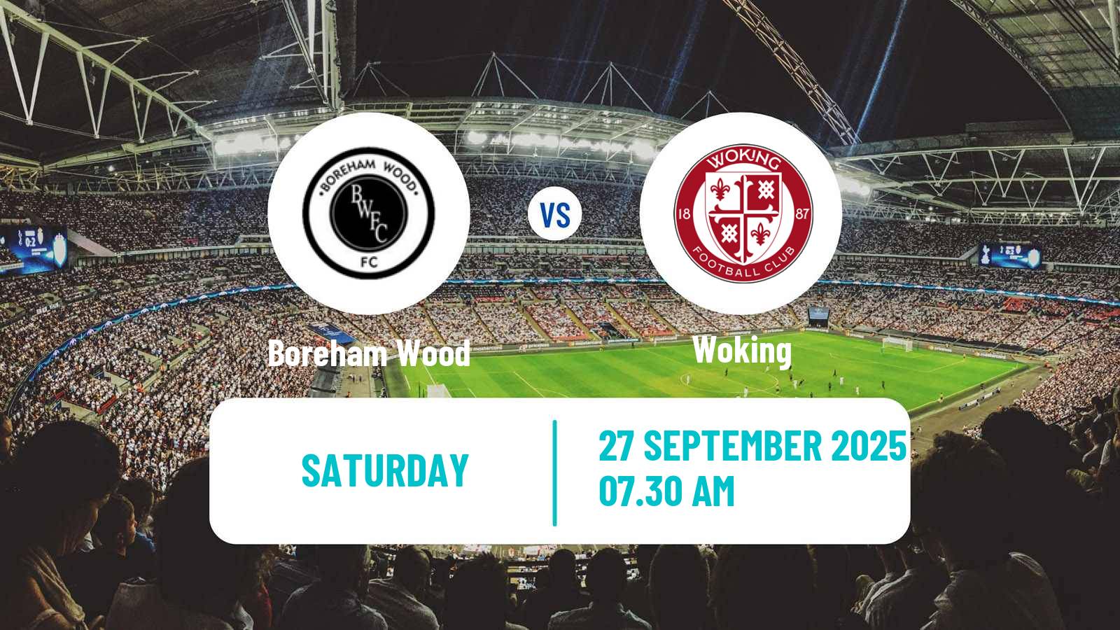 Soccer English National League Boreham Wood - Woking