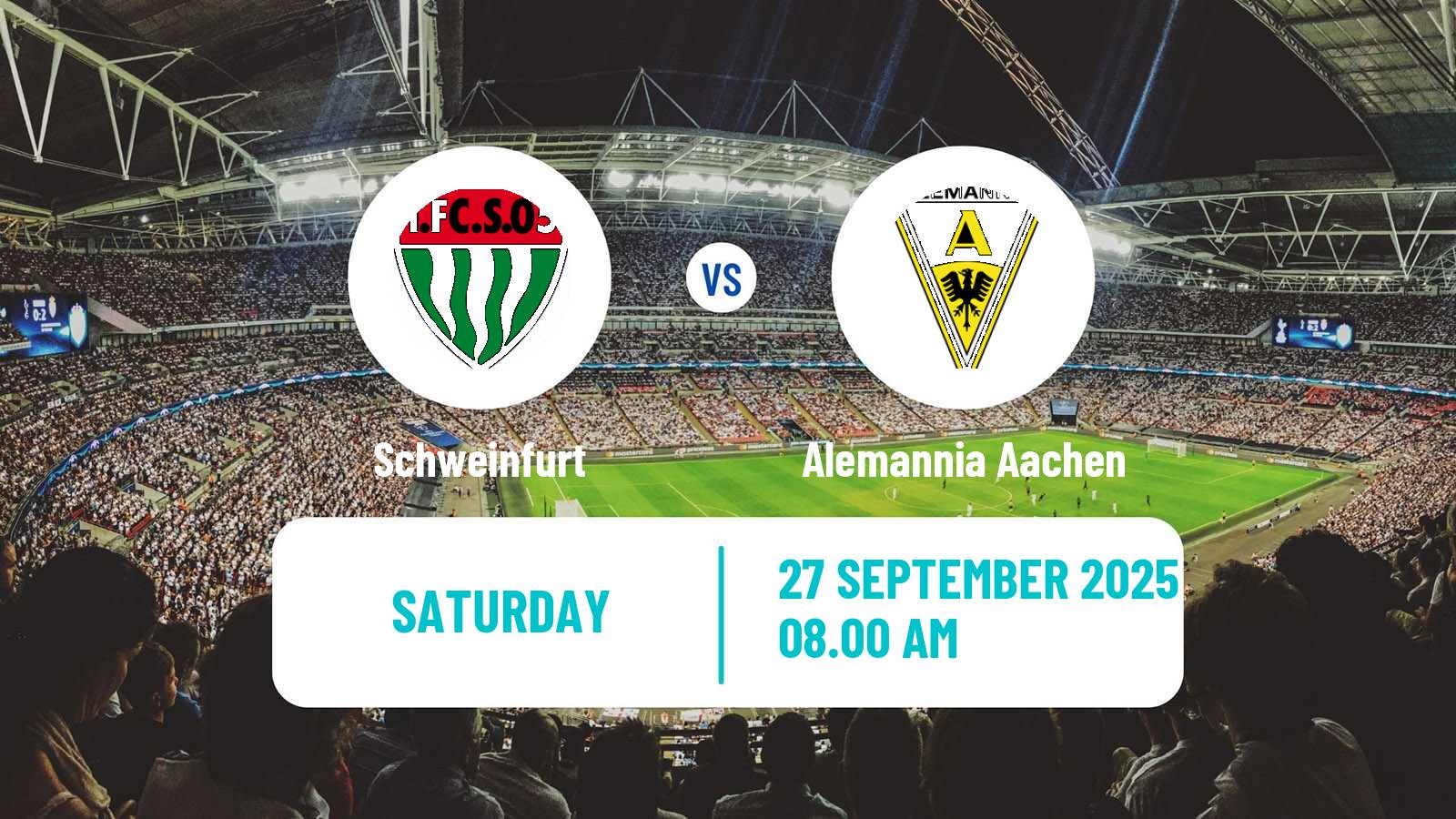 Soccer German 3 Bundesliga Schweinfurt - Alemannia Aachen