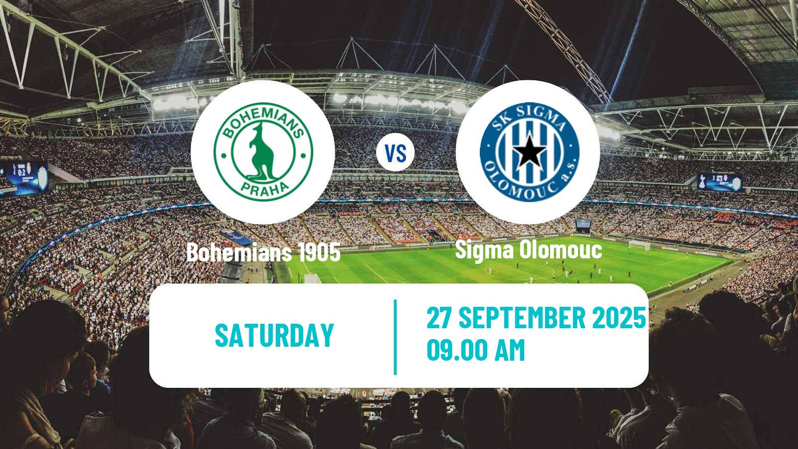 Soccer Czech 1 Liga Bohemians 1905 - Sigma Olomouc